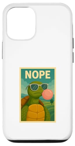 Turtle Nope Kaugummi Bubble Print Pop Art Schildkröte Hülle für iPhone 12/12 Pro von Best Animal Tees and More