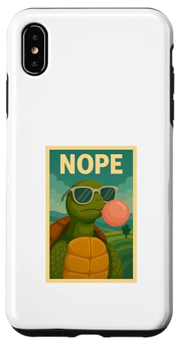 Turtle Nope Kaugummi Bubble Print Pop Art Schildkröte Hülle für iPhone XS Max von Best Animal Tees and More