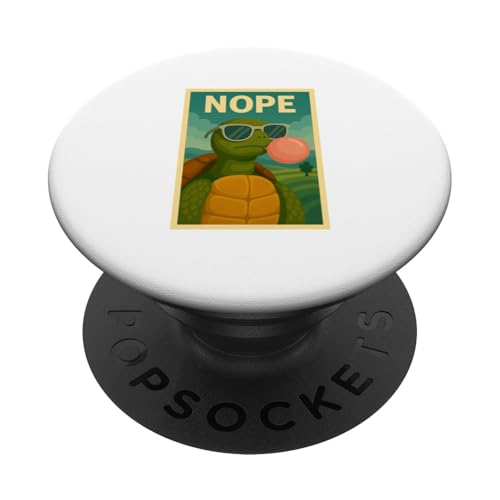 Turtle Nope Kaugummi Bubble Print Pop Art Schildkröte PopSockets Klebender PopGrip Turtle Nope Kaugummi Bubble Print Pop Art Schildkröte PopSockets Klebender PopGrip von Best Animal Tees and More