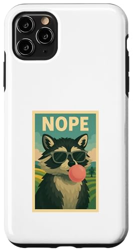 Waschbär Nope Kaugummi Bubble Print Pop Art Hülle für iPhone 11 Pro Max Waschbär Nope Kaugummi Bubble Print Pop Art Hülle für iPhone 11 Pro Max von Best Animal Tees and More