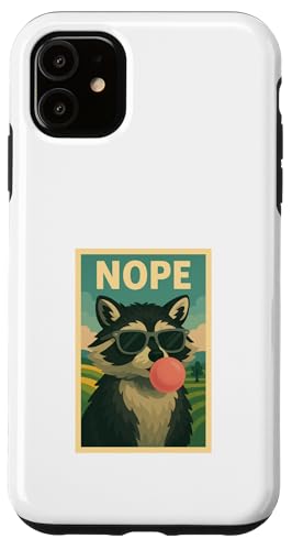 Waschbär Nope Kaugummi Bubble Print Pop Art Hülle für iPhone 11 Waschbär Nope Kaugummi Bubble Print Pop Art Hülle für iPhone 11 von Best Animal Tees and More
