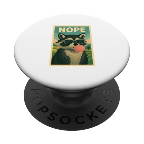 Waschbär Nope Kaugummi Bubble Print Pop Art PopSockets Klebender PopGrip Waschbär Nope Kaugummi Bubble Print Pop Art PopSockets Klebender PopGrip von Best Animal Tees and More