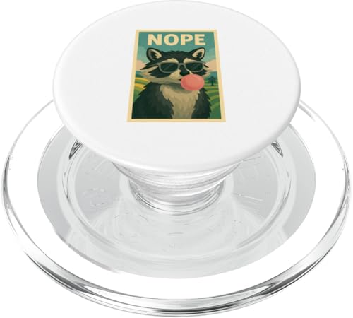Waschbär Nope Kaugummi Bubble Print Pop Art PopSockets PopGrip für MagSafe Waschbär Nope Kaugummi Bubble Print Pop Art PopSockets PopGrip für MagSafe von Best Animal Tees and More