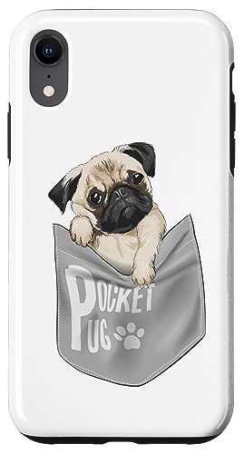 Mops Hunderasse Mops Welpe in Tasche Hülle für iPhone XR Mops Hunderasse Mops Welpe in Tasche Hülle für iPhone XR von Best Dog Design Apparel Company