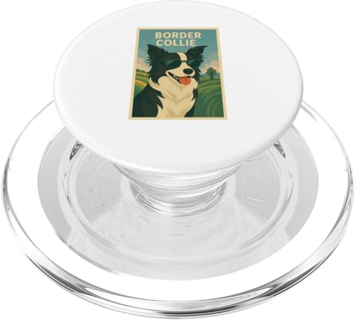Border Collie Cool Art Minimalistischer Druck Pop Art PopSockets PopGrip für MagSafe von Best Dog Tees and More