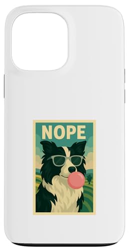 Border Collie Nope Kaugummi, Pop-Art mit Blasenmuster Hülle für iPhone 13 Pro Max Border Collie Nope Kaugummi, Pop-Art mit Blasenmuster Hülle für iPhone 13 Pro Max von Best Dog Tees and More