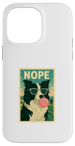 Border Collie Nope Kaugummi, Pop-Art mit Blasenmuster Hülle für iPhone 14 Pro Max Border Collie Nope Kaugummi, Pop-Art mit Blasenmuster Hülle für iPhone 14 Pro Max von Best Dog Tees and More