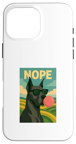 Deutsche Dogge Nope Chewing Gum Bubble Print Pop Art Hülle für iPhone 16 Pro Max Deutsche Dogge Nope Chewing Gum Bubble Print Pop Art Hülle für iPhone 16 Pro Max von Best Dog Tees and More