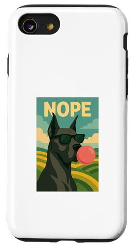Deutsche Dogge Nope Chewing Gum Bubble Print Pop Art Hülle für iPhone SE (2020) / 7 / 8 von Best Dog Tees and More