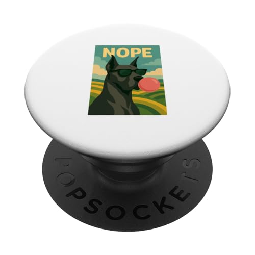 Deutsche Dogge Nope Chewing Gum Bubble Print Pop Art PopSockets Klebender PopGrip von Best Dog Tees and More