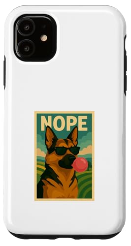 Deutscher Schäferhund Nope Kaugummi Bubble Print Pop Art Hülle für iPhone 11 Deutscher Schäferhund Nope Kaugummi Bubble Print Pop Art Hülle für iPhone 11 von Best Dog Tees and More