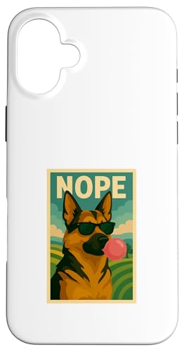 Deutscher Schäferhund Nope Kaugummi Bubble Print Pop Art Hülle für iPhone 16 Plus von Best Dog Tees and More