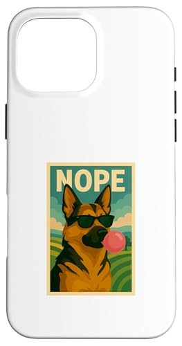 Deutscher Schäferhund Nope Kaugummi Bubble Print Pop Art Hülle für iPhone 16 Pro Max Deutscher Schäferhund Nope Kaugummi Bubble Print Pop Art Hülle für iPhone 16 Pro Max von Best Dog Tees and More