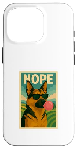 Deutscher Schäferhund Nope Kaugummi Bubble Print Pop Art Hülle für iPhone 16 Pro Deutscher Schäferhund Nope Kaugummi Bubble Print Pop Art Hülle für iPhone 16 Pro von Best Dog Tees and More