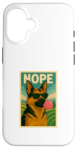 Deutscher Schäferhund Nope Kaugummi Bubble Print Pop Art Hülle für iPhone 16 Deutscher Schäferhund Nope Kaugummi Bubble Print Pop Art Hülle für iPhone 16 von Best Dog Tees and More