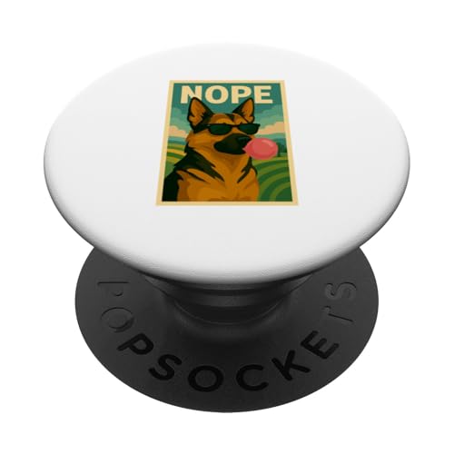 Deutscher Schäferhund Nope Kaugummi Bubble Print Pop Art PopSockets Klebender PopGrip Deutscher Schäferhund Nope Kaugummi Bubble Print Pop Art PopSockets Klebender PopGrip von Best Dog Tees and More