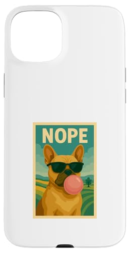 Französische Bulldogge Nope Kaugummi Bubble Art Frenchie Hülle für iPhone 15 Plus Französische Bulldogge Nope Kaugummi Bubble Art Frenchie Hülle für iPhone 15 Plus von Best Dog Tees and More