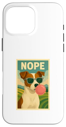 Jack Russell Terrier Nope Kaugummi, Pop-Art, Blasenmuster Hülle für iPhone 16 Pro Max Jack Russell Terrier Nope Kaugummi, Pop-Art, Blasenmuster Hülle für iPhone 16 Pro Max von Best Dog Tees and More
