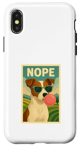 Jack Russell Terrier Nope Kaugummi, Pop-Art, Blasenmuster Hülle für iPhone X/XS Jack Russell Terrier Nope Kaugummi, Pop-Art, Blasenmuster Hülle für iPhone X/XS von Best Dog Tees and More