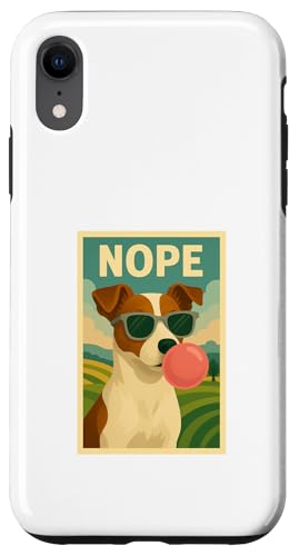 Jack Russell Terrier Nope Kaugummi, Pop-Art, Blasenmuster Hülle für iPhone XR Jack Russell Terrier Nope Kaugummi, Pop-Art, Blasenmuster Hülle für iPhone XR von Best Dog Tees and More