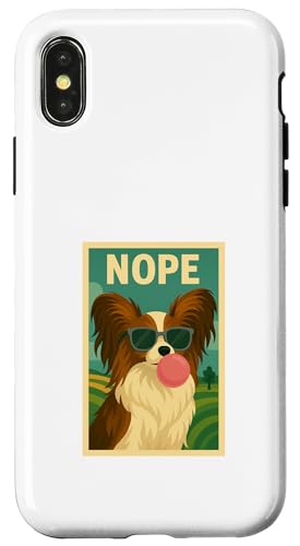 Papillon Nope Kaugummi Bubble Print Pop Art Hund Hülle für iPhone X/XS Papillon Nope Kaugummi Bubble Print Pop Art Hund Hülle für iPhone X/XS von Best Dog Tees and More