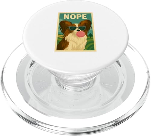 Papillon Nope Kaugummi Bubble Print Pop Art Hund PopSockets PopGrip für MagSafe von Best Dog Tees and More