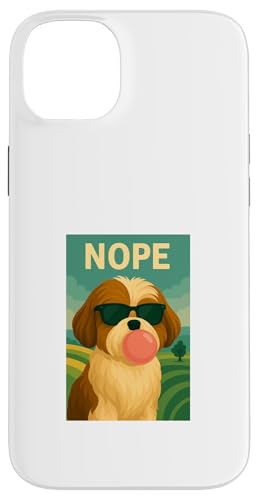 Shih Tzu Nope Pop-Art mit Kaugummi-Kaugummi-Print Hülle für iPhone 14 Plus von Best Dog Tees and More