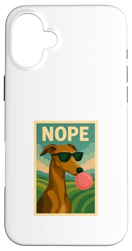 Windhund Nope Kaugummi, Pop-Art mit Blasenmuster Hülle für iPhone 16 Plus Windhund Nope Kaugummi, Pop-Art mit Blasenmuster Hülle für iPhone 16 Plus von Best Dog Tees and More