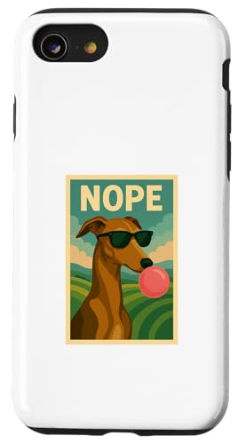 Windhund Nope Kaugummi, Pop-Art mit Blasenmuster Hülle für iPhone SE (2020) / 7 / 8 von Best Dog Tees and More