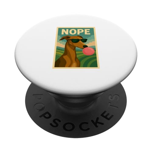Windhund Nope Kaugummi, Pop-Art mit Blasenmuster PopSockets Klebender PopGrip Windhund Nope Kaugummi, Pop-Art mit Blasenmuster PopSockets Klebender PopGrip von Best Dog Tees and More