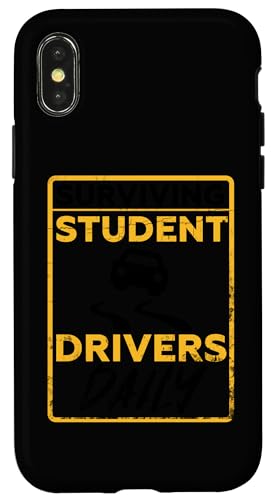 Überlebende Schülerfahrer täglich Hülle für iPhone X/XS Überlebende Schülerfahrer täglich Hülle für iPhone X/XS von Best Driving School Education Instructor Designs