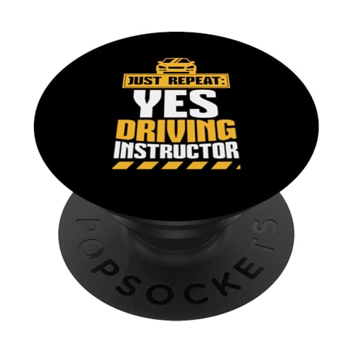 Wiederholen Sie einfach Ja Fahrlehrer PopSockets Klebender PopGrip von Best Driving School Education Instructor Designs