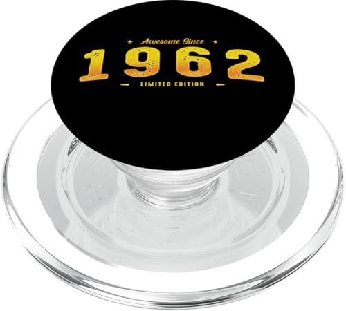 Awesome Since 1962 Year Of Birth - Vintage 63rd Birthday PopSockets PopGrip für MagSafe Awesome Since 1962 Year Of Birth - Vintage 63rd Birthday PopSockets PopGrip für MagSafe von Best Of Vintage Retro Groovy Theme for Birthday