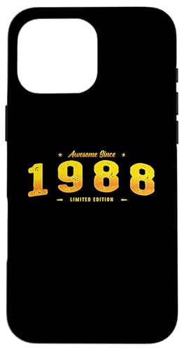 Awesome Since 1988 - Vintage 37th Birthday Classic Hülle für iPhone 16 Pro Max Awesome Since 1988 - Vintage 37th Birthday Classic Hülle für iPhone 16 Pro Max von Best Of Vintage Retro Groovy Theme for Birthday
