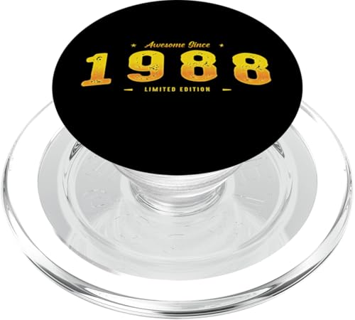 Awesome Since 1988 - Vintage 37th Birthday Classic PopSockets PopGrip für MagSafe Awesome Since 1988 - Vintage 37th Birthday Classic PopSockets PopGrip für MagSafe von Best Of Vintage Retro Groovy Theme for Birthday