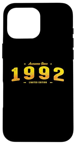 Awesome Since 1992 Year Of Birth - Vintage 33rd Birthday Hülle für iPhone 16 Pro Max Awesome Since 1992 Year Of Birth - Vintage 33rd Birthday Hülle für iPhone 16 Pro Max von Best Of Vintage Retro Groovy Theme for Birthday