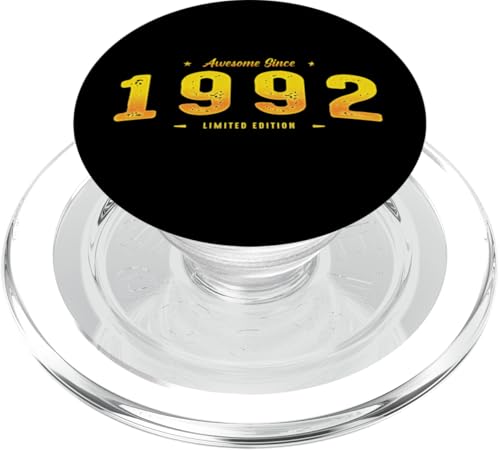 Awesome Since 1992 Year Of Birth - Vintage 33rd Birthday PopSockets PopGrip für MagSafe von Best Of Vintage Retro Groovy Theme for Birthday
