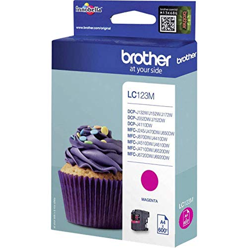 Brother Original Tintenpatrone LC-123M, magenta von Brother
