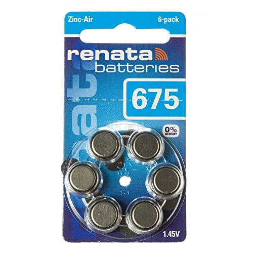 Renata 675 / ZA675 / PR44 Hörgeräte-Batterien 1.45V - 1x Blist von Best Price Square