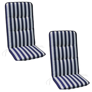 2 BEST Sitzkissen blau, weiß 50,0 x 120,0 cm von Best