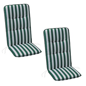 2 BEST Sitzkissen grün, weiß 50,0 x 120,0 cm von Best