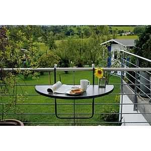 BEST Butler Balkonhängetisch Kunststoff anthrazit 100,0 x 50,0 x 8,0 cm von Best