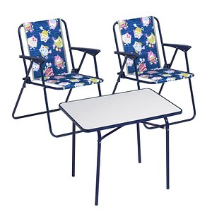 BEST Kinder-Sitzgruppe, blau Metall, 3-teilig BEST Kinder-Sitzgruppe, blau Metall, 3-teilig von Best