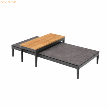 Best Beistelltisch Athene 585432 anthrazit/teak von Best