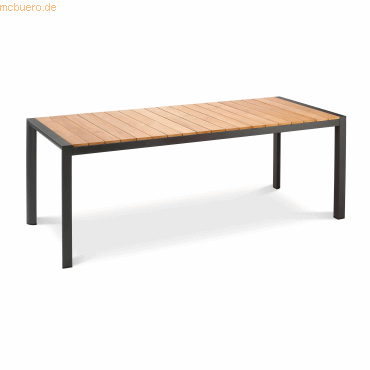 Best Gartentisch Paros 46951650 160x90cm teak/anthrazit von Best
