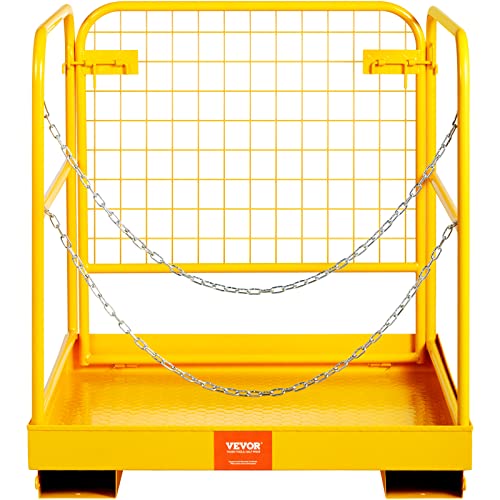 VEVOR Forklift Man Basket 36"x36" Gabelstapler-Sicherheitskäfig 91,4 x 91,4 cm von BestEquip