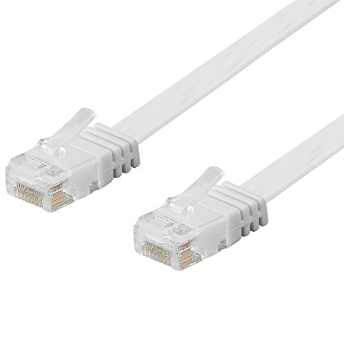 BestPlug 0,5m CAT6 DSL Patchkabel Netzwerkkabel Netzwerk LAN Flachkabel UTP Kabel Flache RJ45, Weiß von BestPlug