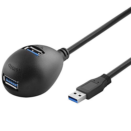 BestPlug 1,5 Meter HighSpeed 3.0 USB Kabel, 1 USB A-Stecker männlich auf 2 USB A-Buchse Kupplung weiblich mit Standfuß, 5000 Mbit s Übertragungsrate, Schwarz von BestPlug