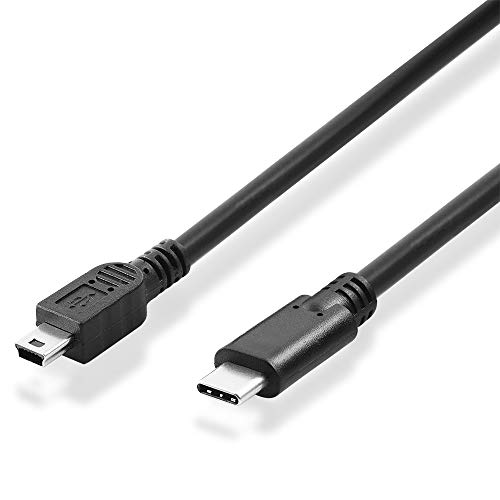 BestPlug 1 Meter 2.0 USB Kabel, Mini USB B-Stecker auf USB C-Stecker, Schwarz von BestPlug