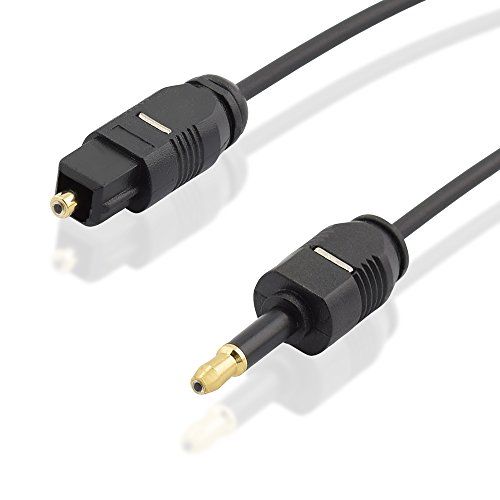 BestPlug 1 Meter Audio Kabel ø 2,2mm, 3,5mm Mini Klinke Stecker auf Opto Toslink Stecker vergoldet, Schwarz, geeignet für 2.1 5.1 und 7.1 Dolby Surround BestPlug 1 Meter Audio Kabel ø 2,2mm, 3,5mm Mini Klinke Stecker auf Opto Toslink Stecker vergoldet, Schwarz, geeignet für 2.1 5.1 und 7.1 Dolby Surround von BestPlug